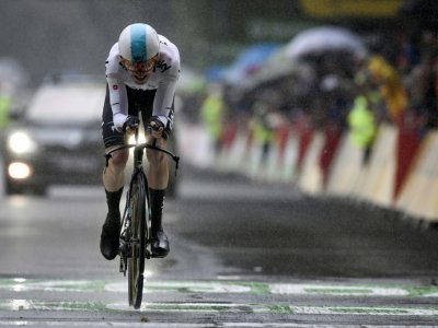 Le coureur de la Sky Geraint Thomas fonce vers la victoire dans la 1re étape du Tour de France à Düsseldorf - Jeff PACHOUD [AFP]