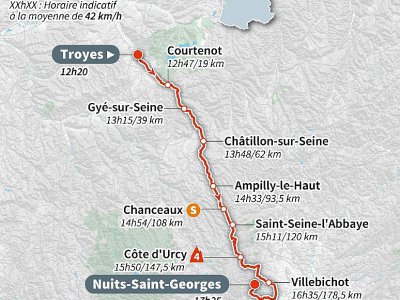 Profil de la 7e étape du Tour de France cycliste - Paul DEFOSSEUX [AFP]