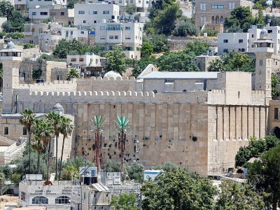 Vue générale du Tombeau des Patriarches, également appelé Mosquée d'Ibrahim, le 29 juin 2017 à Hébron - HAZEM BADER [AFP/Archives]