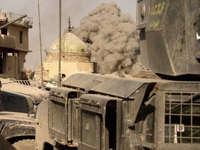 Les ruines de la Vieille ville de Mossoul, lors de la dernière offensive des forces irakiennes contre le groupe Etat islamique, le 10 juillet 2017 - ISSOUF SANOGO [AFP]