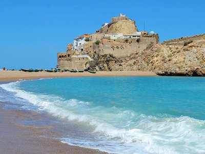 Le Penon de Velez de la Gomera,  l'une des sept enclaves espagnoles sur le littoral nord du Maroc, près du parc naturel d'Al-Hoceïma, le 27 juin 2016 - Mustafa EL HASSOUNI [AFP/Archives]