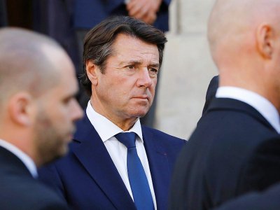 Christian Estrosi, le maire de Nice, aux obsèques de Max Gallo, le 21 juillet 2012 à Paris - Patrick KOVARIK [AFP]