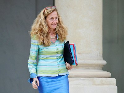 La ministre de la Justice Nicole Belloubet quitte le palais de l'Elysée, le 19 juillet 2017 - Martin BUREAU [AFP/Archives]