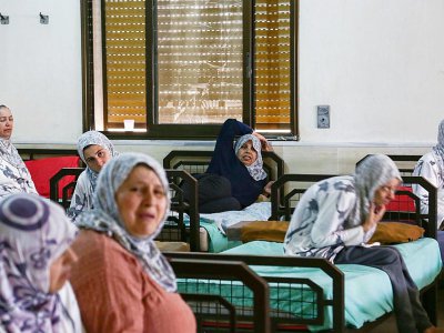 Des patientes syriennes dans une clinique psychiatrique à Azaz le 6 juillet 2017 - Nazeer al-Khatib [AFP]