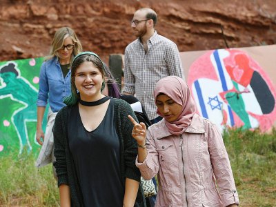 Des adolescentes israéliennes et palestiniennes campent pour la paix dans un ranch à Santa Fe, aux Etats-Unis - Mark RALSTON [AFP]