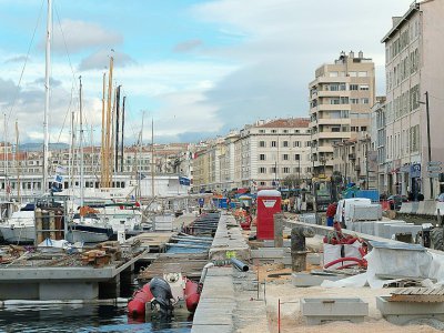 Vue sur le Vieux-Port à Marseille, dans le sud de la France, le 6 janvier 2016 - BORIS HORVAT [AFP/Archives]