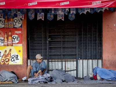 Des sans-abri à Rio, le 21 juillet 2017 - Mauro PIMENTEL [AFP]