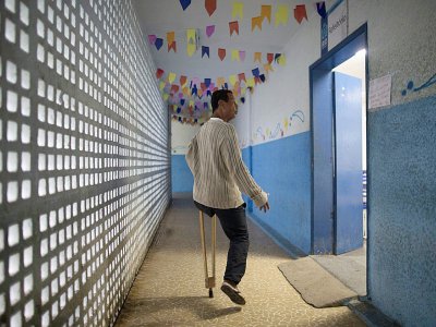 Un SDF dans un centre d'accueil à Rio, le 19 juillet 2017 - Mauro PIMENTEL [AFP]
