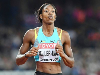 La Bahaméenne Shaunae Miller-Uibo à l'issue de sa demi-finale du 400 m aux Mondiaux, le 7 août 2017 ) Londres - Jewel SAMAD [AFP]