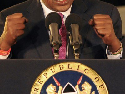 Le président kényan Uhuru Kenyatta, le 11 août 2017 à Nairobi - JOHN MUCHUCHA [AFP]
