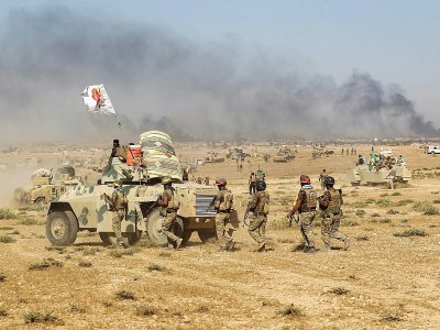 Les forces irakiennes avancent dans Tal Afar, l'un des derniers bastions de l'Etat islamique en Irak, le 22 août 2017 - AHMAD AL-RUBAYE [AFP]