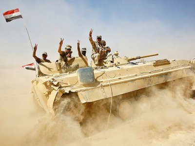 Les forces irakiennes avancent dans Tal Afar, l'un des derniers bastions de l'Etat islamique en Irak, le 22 août 2017 - AHMAD AL-RUBAYE [AFP]