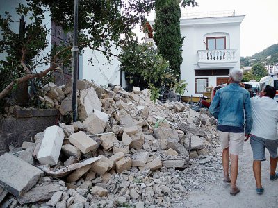 Des maisons effondrées après le séisme à Casamicciola Terme, sur l'île italienne d'Ischia - Eliano IMPERATO [AFP]