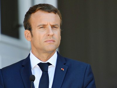 Emmanuel Macron à Varna en Bulgarie le 25 août 2017 - Bertrand GUAY [AFP]