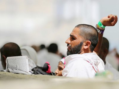 Des pèlerins musulmans à Mina, en Arabie Saoudite, le 1er septembre 2017 - KARIM SAHIB [AFP]