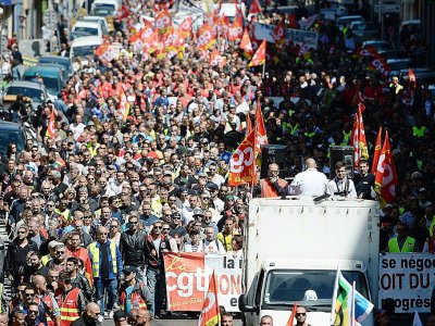 Manifestation contre la loi El Khomri, le 17 mai 2016 à Marseille - BORIS HORVAT [AFP/Archives]