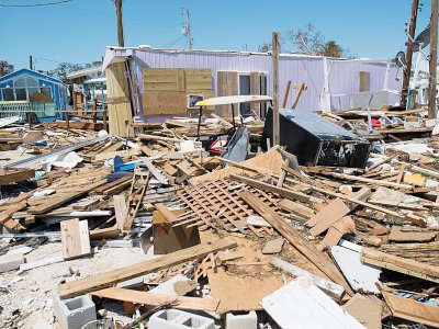 Les dégâts provoqués par le passage de l'ouragan Iram, le 12 septembre 2017 à Islamorada, dans les Keys, en Floride - SAUL LOEB [AFP]