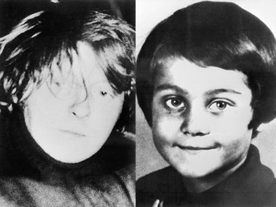 Combinaison de photos avec à gauche Patrick Henry condamné pour le meurtre de Philippe Bertrand (D) en 1977 - STF [AFP/Archives]