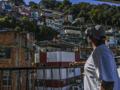 Vue sur la favela Santa Marta de Rio, au Brésil, le 12 septembre 2017 - Apu Gomes [AFP]