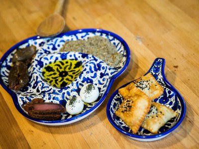Des plats préparés par la cuisinière syrienne Malakeh Jazmati à Berlin, le 28 août 2017 - Odd ANDERSEN [AFP]