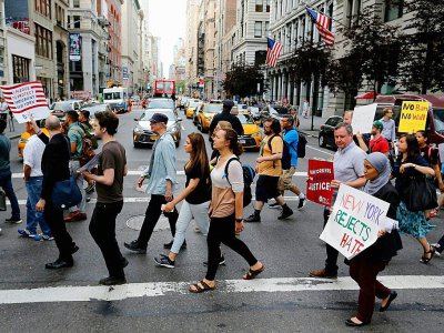 Manifestation à New York contre la politique migratoire de Donald Trump, le 29 juin 2017 - EDUARDO MUNOZ ALVAREZ [AFP/Archives]