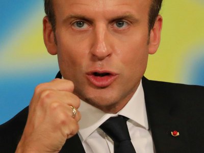Emmanuel Macron lors de son discours sur l'Europe à la Sorbonne, le 26 septembre 2017 - ludovic MARIN [POOL/AFP]
