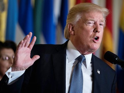 Le président américain Donald Trump, le 6 octobre 2017 à la Maison Blanche, à Washington - Brendan Smialowski [AFP/Archives]