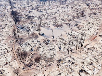 Vue des ravages causés par les incendies dans le quartier de  Coffey Park à Santa Rosa, le 11 octobre 2017 en Californie - Elijah Nouvelage [AFP]