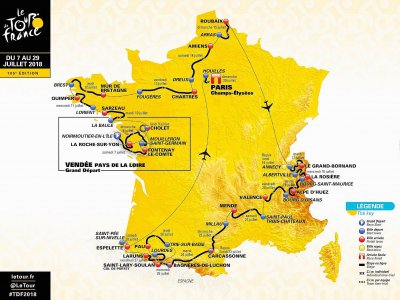 Le parcours officiel du Tour de France 2018 - ASO