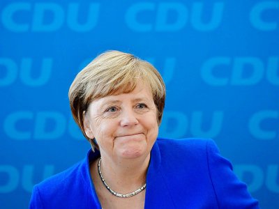 Angela Merkel le 16 octobre 2017 à Berlin - Tobias SCHWARZ [AFP/Archives]