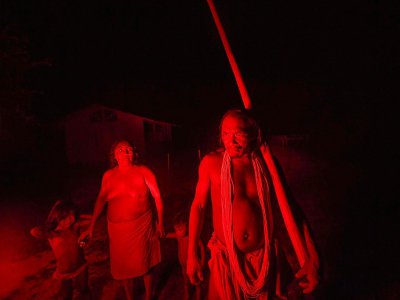 Aka'upotye Waiapi, de la tribu amazonienne des Waiapi, dans une zone protégée de l'Etat d'Amapa au Brésil, le 14 octobre 2017 - Apu Gomes [AFP]