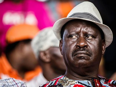 Le leader de l'opposition Raila Odinga lors d'un meeting le 25 octobre 2017 à Nairobi - Luis TATO [AFP]