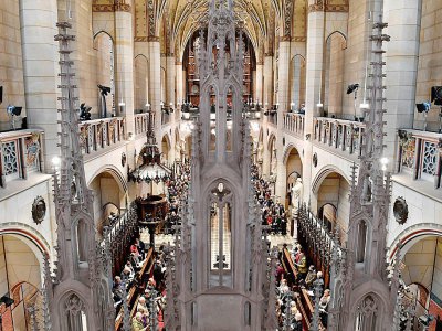 Célébration du 500e anniversaire de la Réforme en Allemagne dans l'Eglise de la Toussaint à Wittenberg, berceau du protestantisme, le 31 octobre 2017 - John MACDOUGALL [AFP]