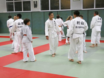 Les jeunes judokas se sont entrainés dans différents clubs de la Manche, comme ici à l'AS Cherbourg. - Célia Caradec