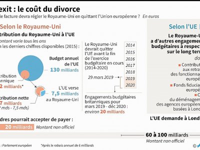 Brexit : le coût du divorce - Gillian HANDYSIDE [AFP/Archives]