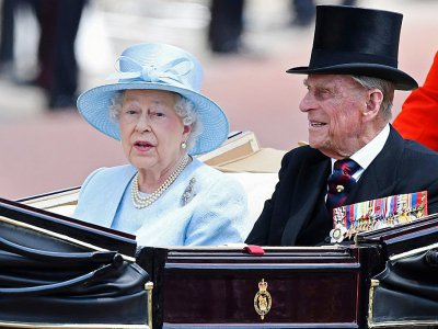 La reine Elizabeth II et le prince Philip le 17 juin 2017 à Londres - Chris J Ratcliffe [AFP/Archives]