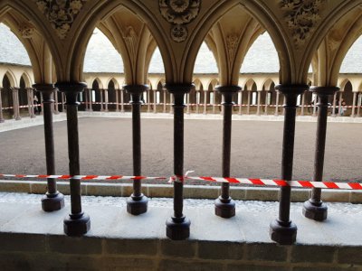Le cloître de l'abbaye du Mont était en restauration depuis fin 2016. Le chantier a été livré début novembre 2017. - Thibault Deslandes