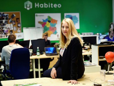 Lauréate du Pass French Tech 2017 qui distingue des start-up innovantes, Habiteo fournit à ses 300 clients promoteurs, des outils pour gérer leurs programmes d'immobilier neuf, de la commercialisation à la vente par signature électronique. - STEPHANE DE SAKUTIN [AFP]