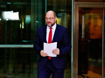 Le président du parti social-démocrate, Martin Schulz à Berlin, le 24 novembre 2017 - John MACDOUGALL [AFP/Archives]