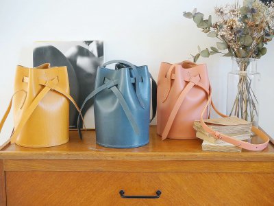 Un modèle de sac de la collection de Mathilde Le Gagneur, en cuir tanné végétal et 100% Made in France - Atelier Le Gagneur