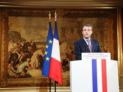 Le président Emmanuel Macron, le 4 décembre 2017 à l'Elysée, à Paris - ludovic MARIN [AFP]