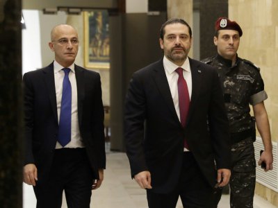 Le Premier ministre libanais Saad Hariri lors de son arrivée au palais présidentiel de Baabda, près de Beyrouth, on December 5, 2017. - [AFP]