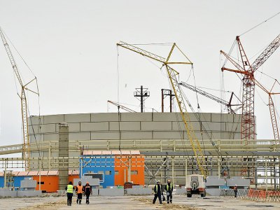 Le chantier de construction du mégaprojet Yamal, dans l'Arctique russe, le 5 mai 2016 - KIRILL KUDRYAVTSEV [AFP/Archives]