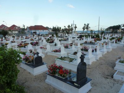 Le cimetière de Lorient à Saint-Barthélemy où Johnny Hallyday devrait être inhumé, le 8 décembre 2017 - Valentine AUTRUFFE [AFP]