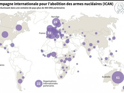 La Campagne internationale pour l'abolition des armes nucléaires (ICAN) - Laurence SAUBADU [AFP]