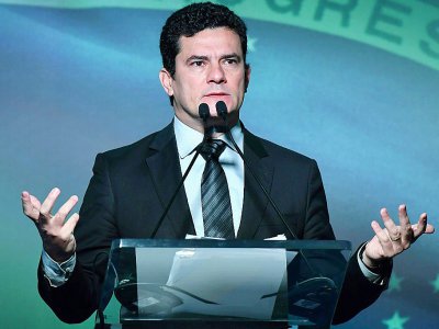 Le juge brésilien anti-corruption Sergio Moro, le 15 août 2017 à Sao Paulo - NELSON ALMEIDA [AFP/Archives]