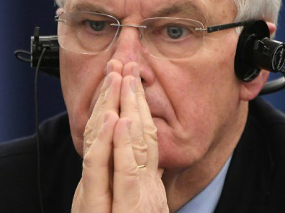 Michel Barnier au Parlement européen à Strasbourg le 13 décembre 2017 - FREDERICK FLORIN [AFP/Archives]