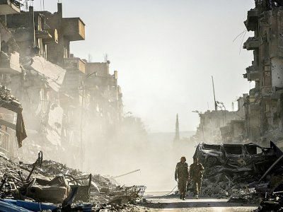 La ville syrienne de Raqa en ruines après le départ des jihadistes du groupe Etat islamique (EI) le 20 octobre 2017 - BULENT KILIC [AFP/Archives]