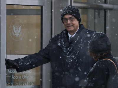 Le Péruvien Manuel Burga, à son arrivée au tribunal où il est jugé dans le procès "Fifagate", le 14 décembre 2017 à New York - DON EMMERT [AFP/Archives]