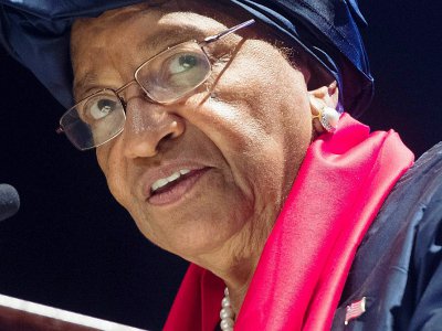 La présidente libérienne Ellen Johnson Sirleaf à Washington, le 25 septembre 2017 - SAUL LOEB [AFP]